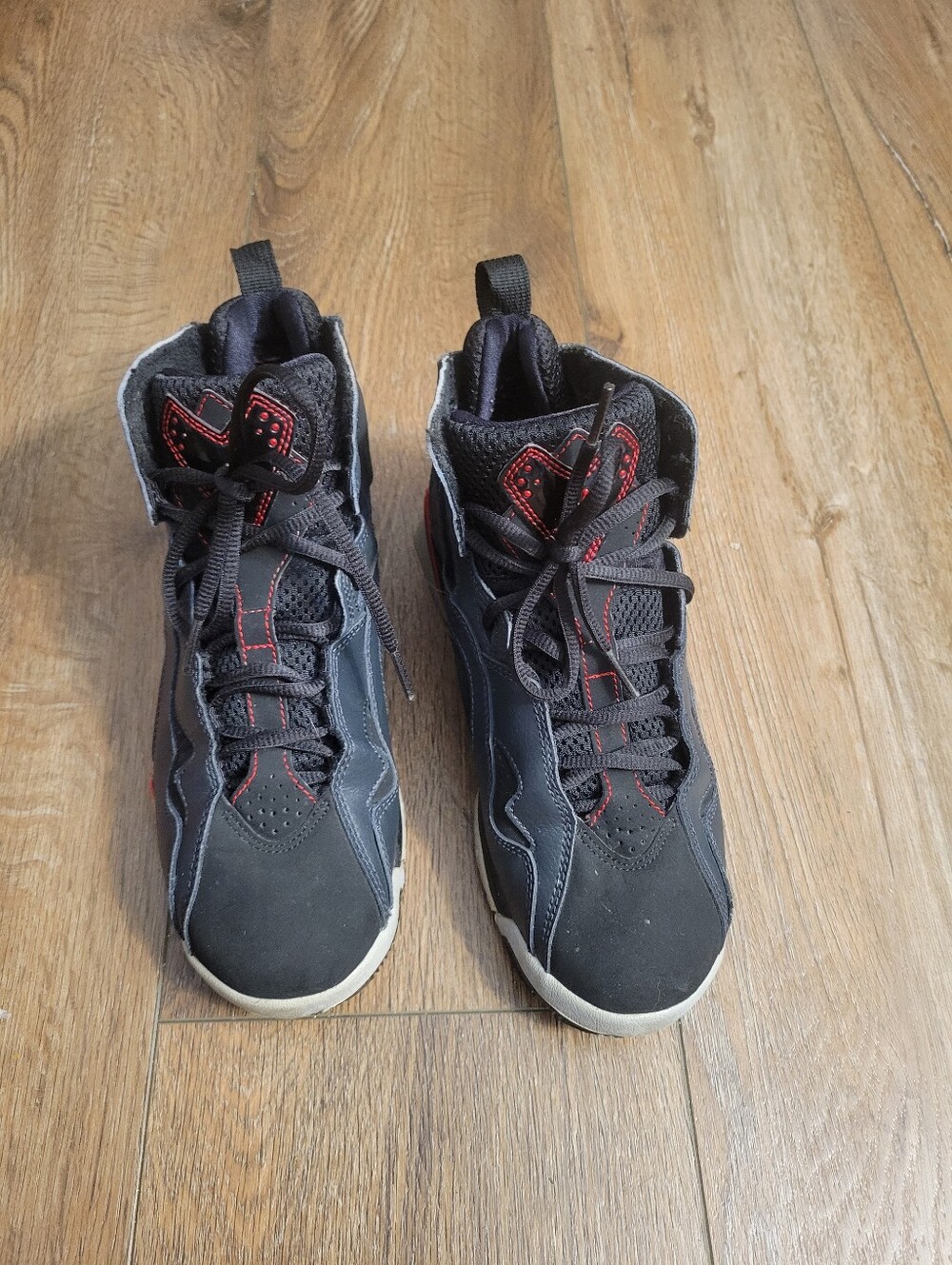 Jordan Black Sneakers with Red Accents